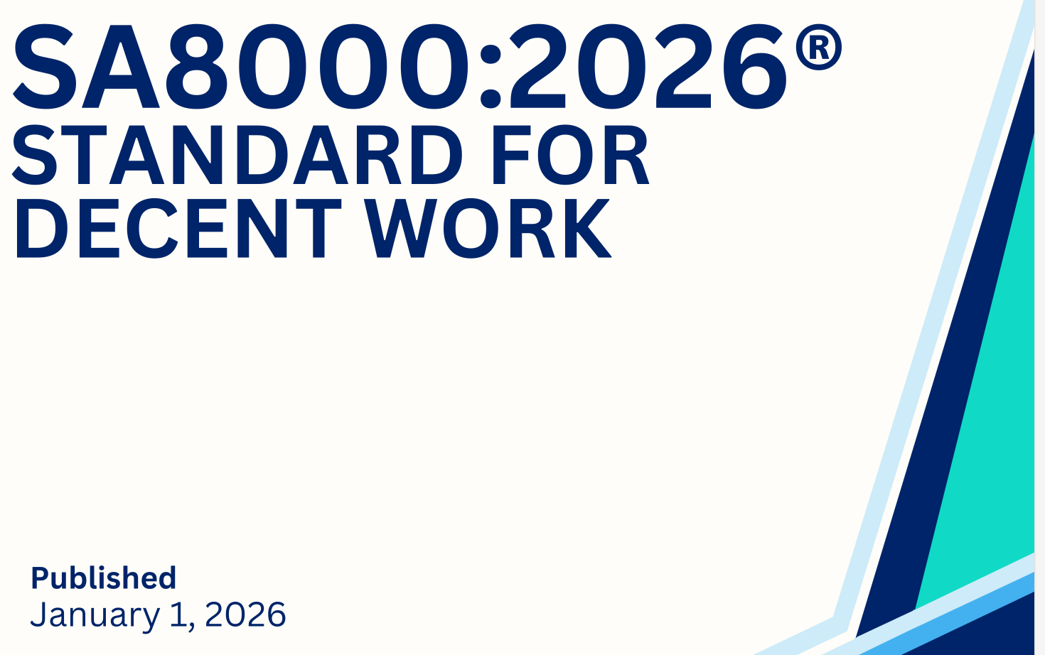 SA8000:2026 Standard for Decent Work