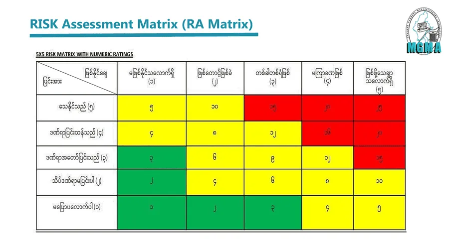 risk assessment matric